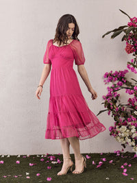 Berrylush Women Floral Ruffled Empire Midi Dress