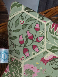 STITCHNEST Green & Yellow Set of 2 Floral Square Cushion Covers
