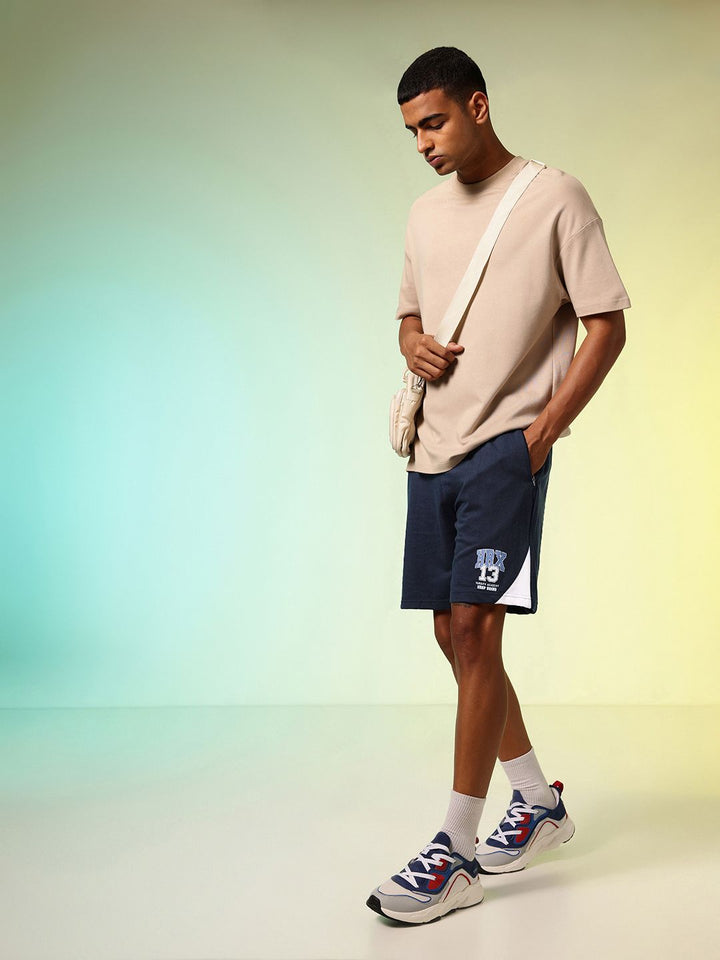 HRX by Hrithik Roshan Men Pure Cotton Brand Logo Printed Lifestyle Shorts