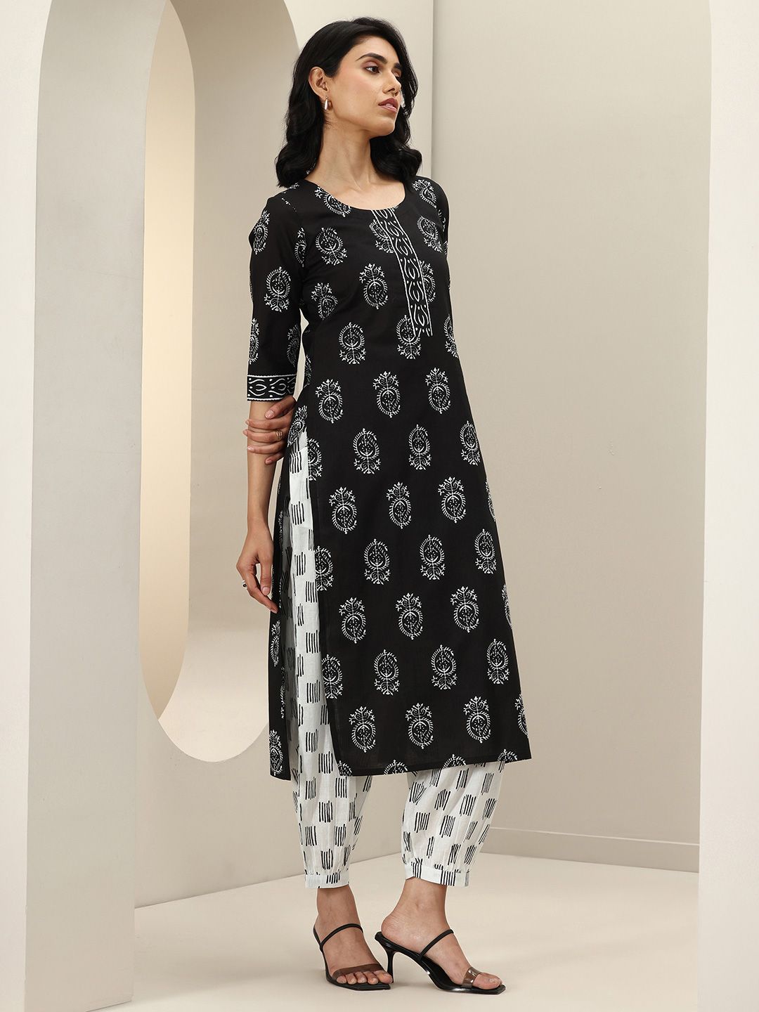 Libas Women Ethnic Motifs Printed Regular Kurta with Salwar & With Dupatta