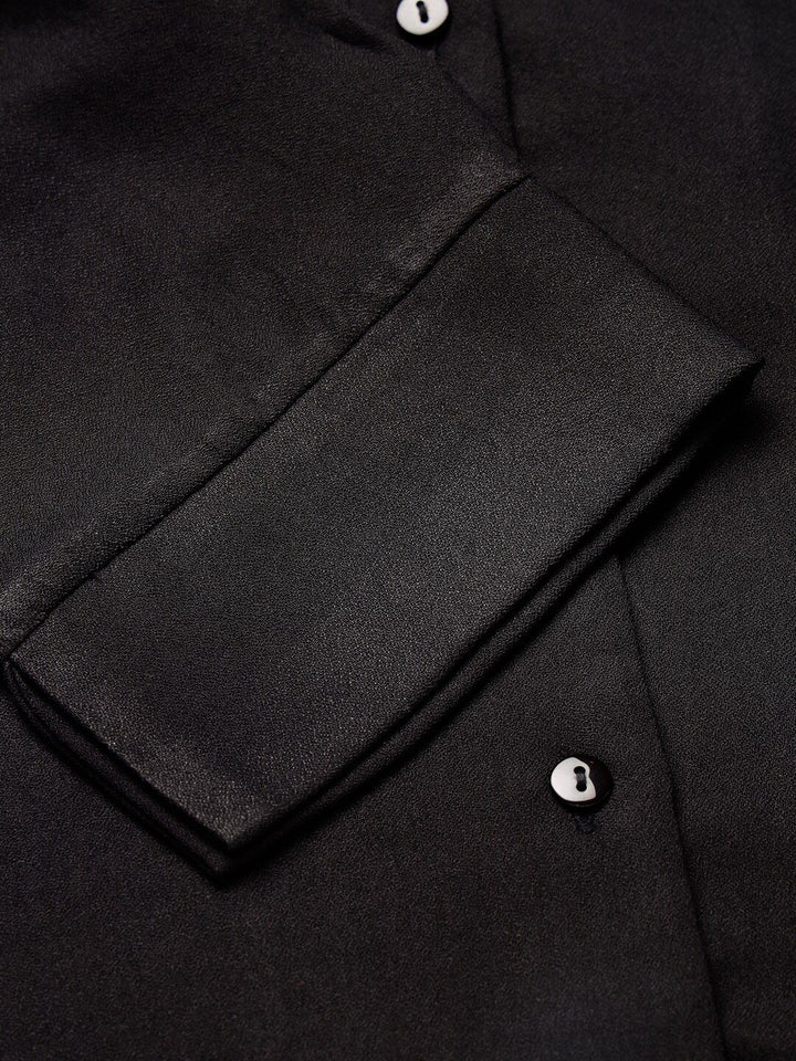 Style Quotient Black Smart Regular Fit Formal Shirt