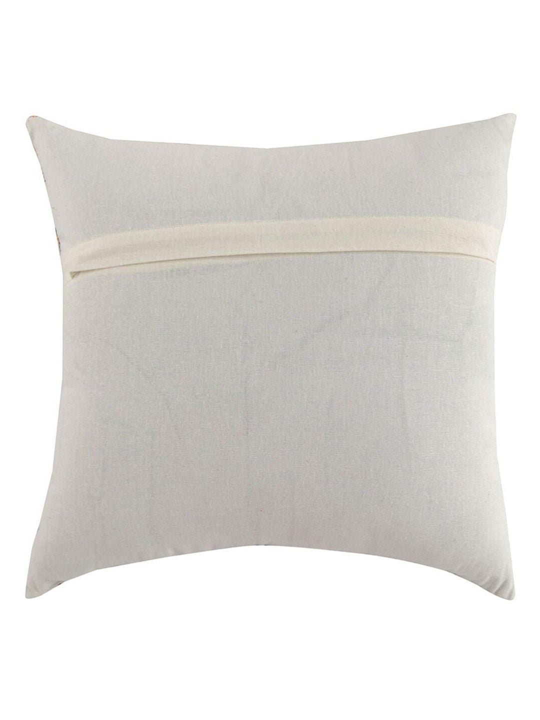 STITCHNEST Yellow & White Set of 2 Floral Printed Square Cushion Covers