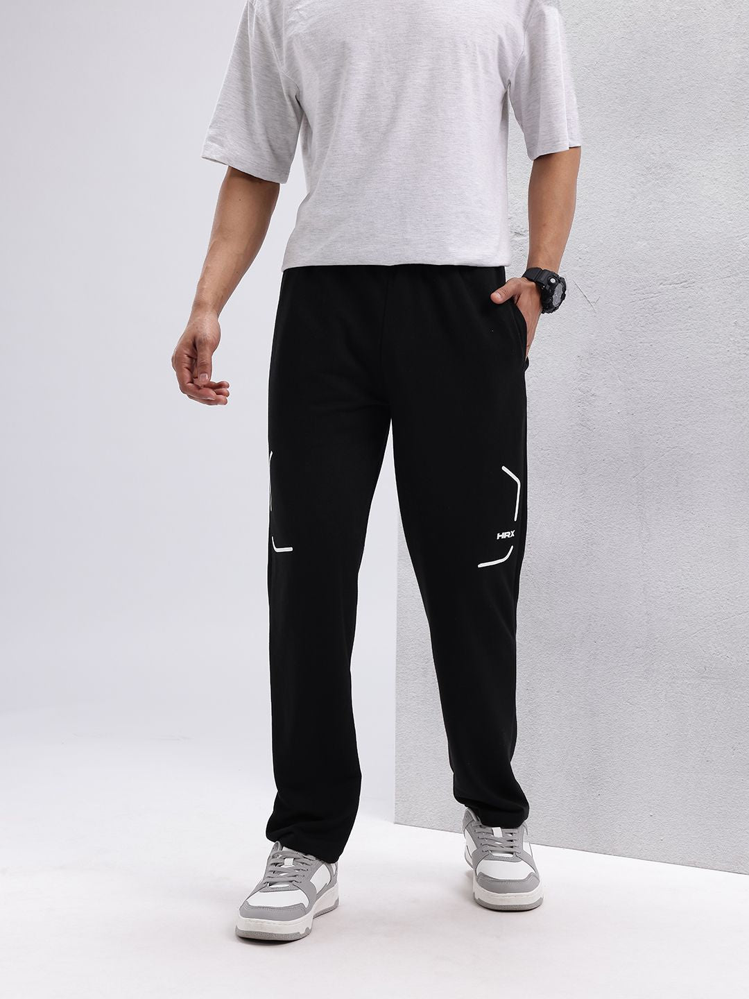 HRX by Hrithik Roshan Men Lifestyle Brand Logo Detail Track pants