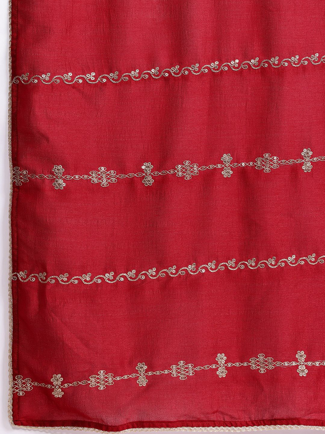 Indo Era Ethnic Motifs Embroidered Sequinned Kurta With Trousers & Dupatta