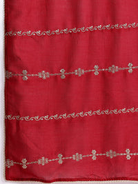 Indo Era Ethnic Motifs Embroidered Sequinned Kurta With Trousers & Dupatta