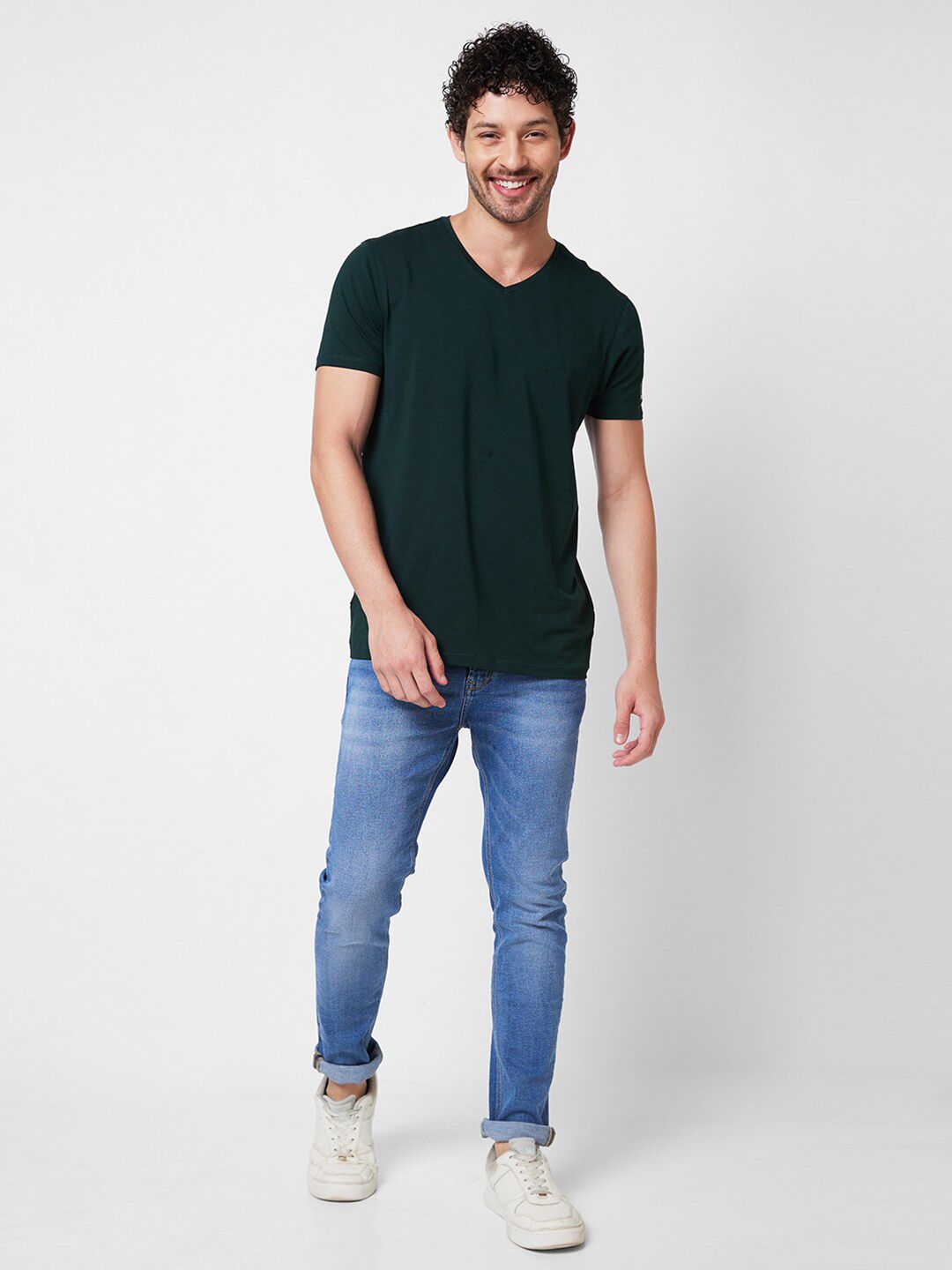 SPYKAR V-Neck Slim Fit T-shirt