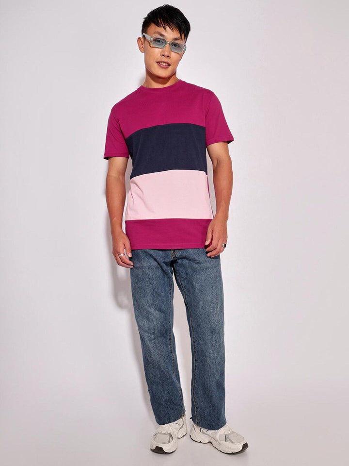 Bewakoof Men Colourblocked Pure Cotton T-shirt