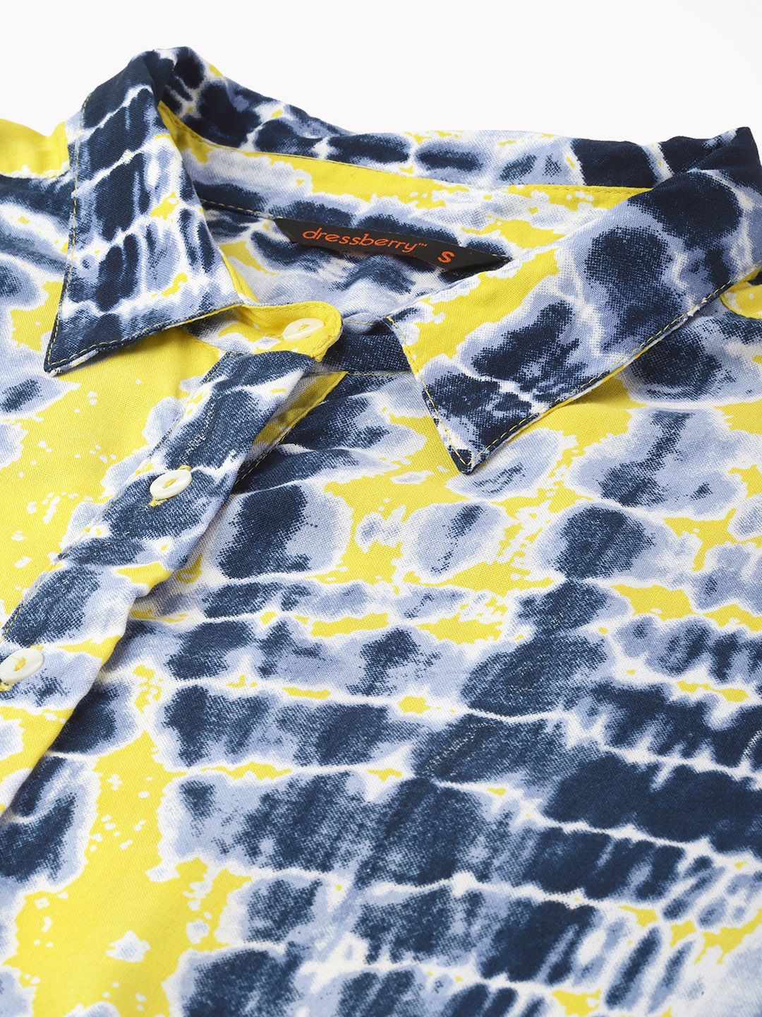 DressBerry 70's Groovy Tie & Dye Knot Shirt Style Top