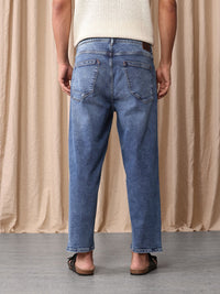 Mr Bowerbird Men Tapered Cropped Light Fade Stretchable Jeans