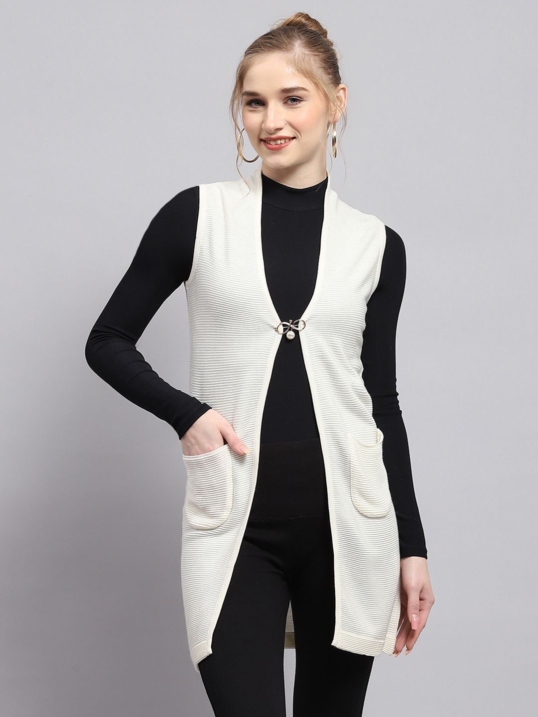 Monte Carlo Self-Striped Longline Cardigan