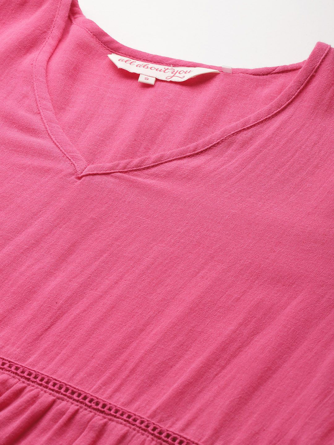 all about you Puff Sleeve Pure Cotton A-Line Dress