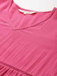 all about you Puff Sleeve Pure Cotton A-Line Dress