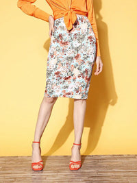 Berrylush Blue Floral Indie Gal Skirt