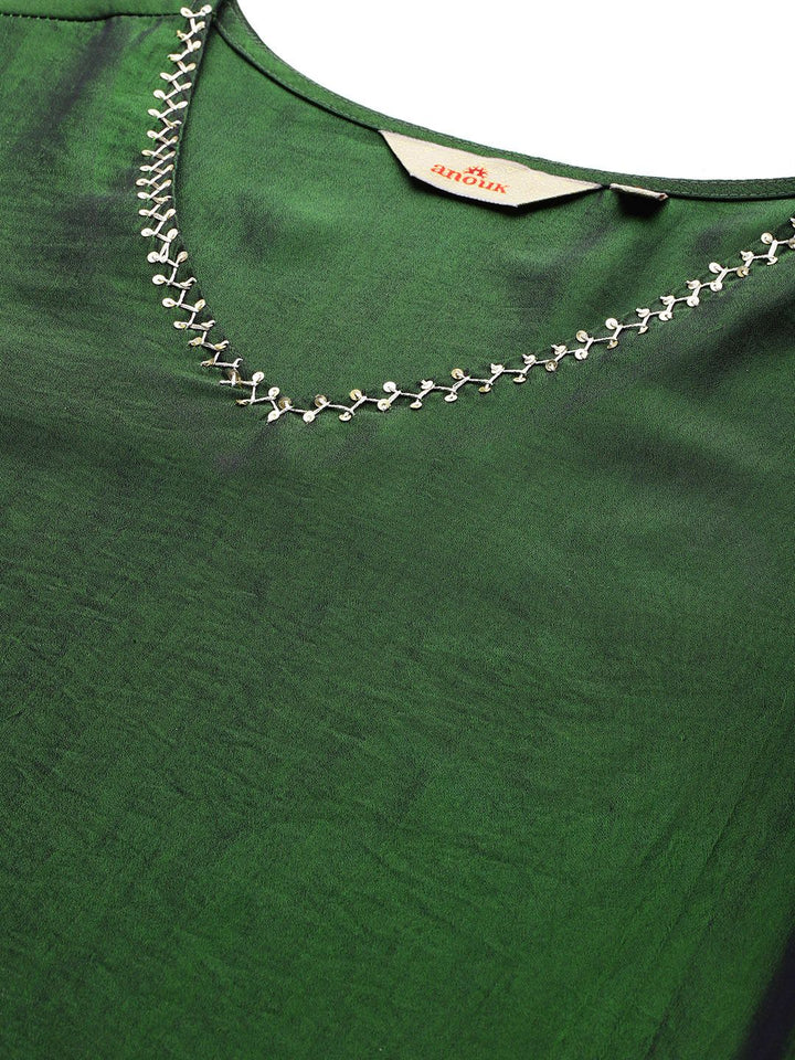 Anouk Tyohaar Collection Sequinned Kurta with Trousers & Dupatta