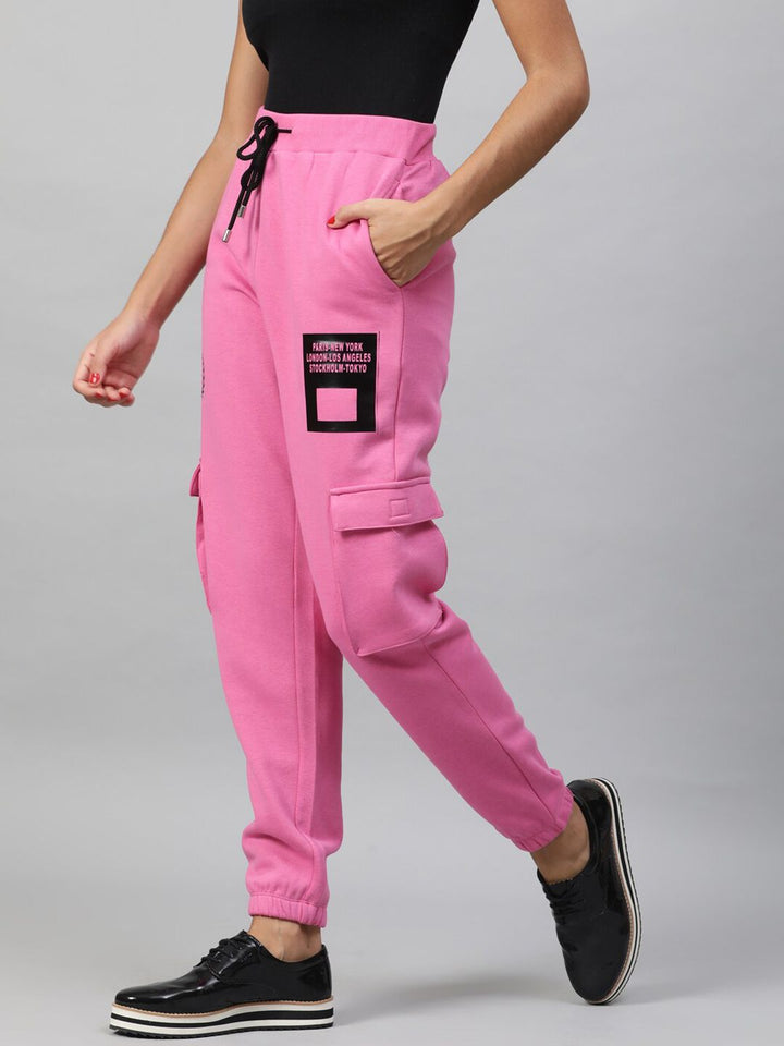 STREET 9 Women Pink Regular Fit Solid Joggers