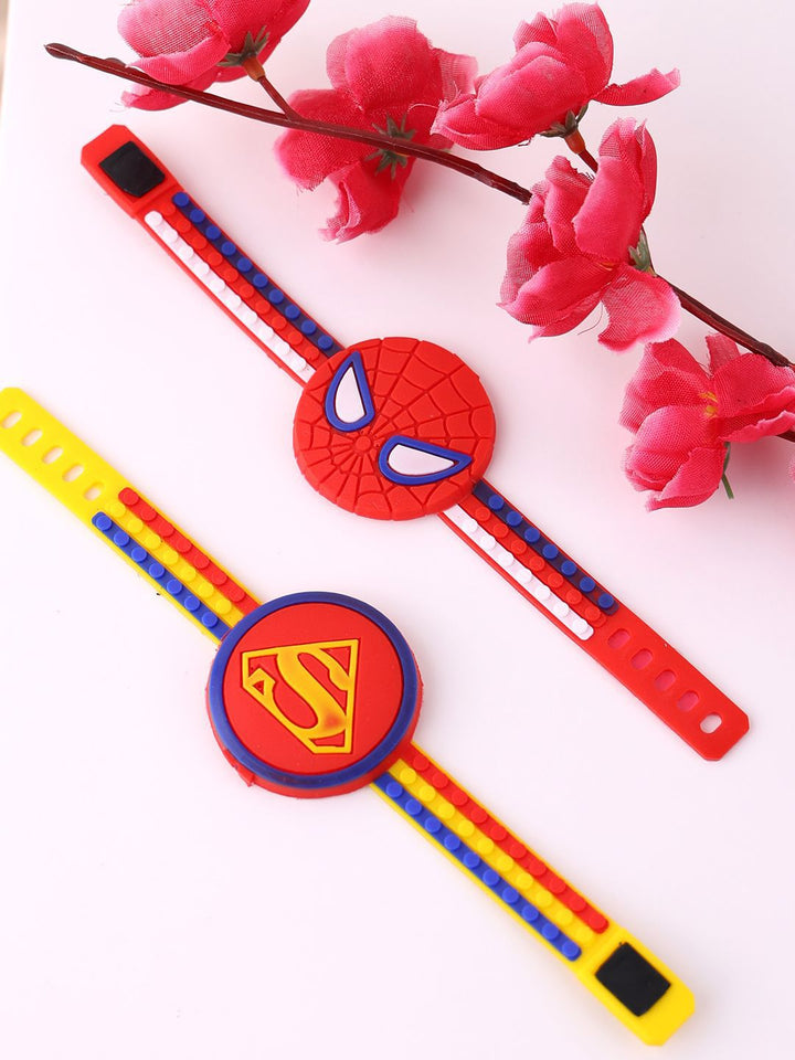 PANASH- Boy Set Of 3 Circle Shaped Rakhis With Roli Chawal