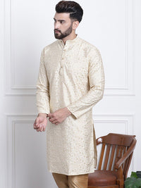 SOJANYA Floral Embroidered Mandarin Collar Kurta