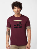 SPYKAR Abstract Printed Slim Fit Cotton T-shirt