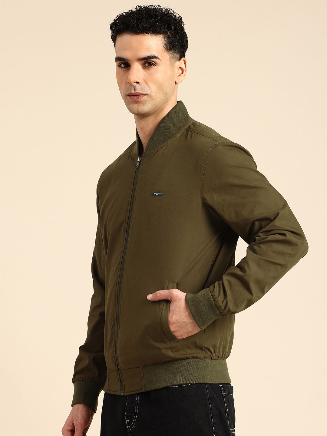 Being Human Stand Collar Bomber Jacket