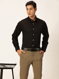 Thomas Scott Classic Slim Fit Long Sleeves Spread Collar Cotton Opaque Formal Shirt