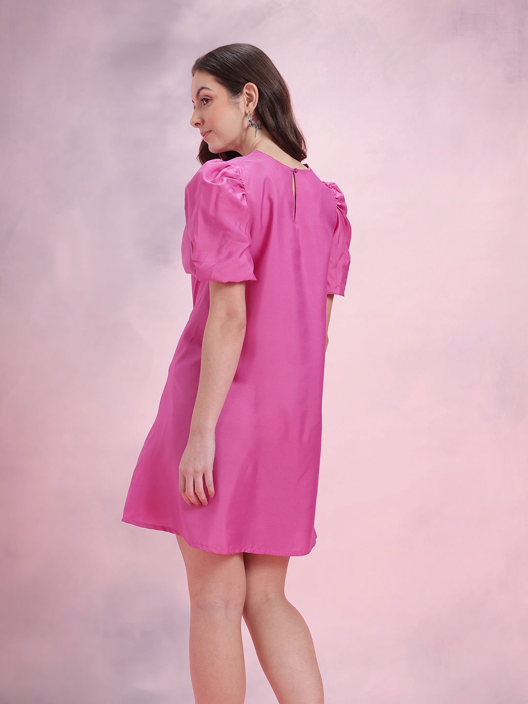 DressBerry Puff Sleeve A-Line Dress