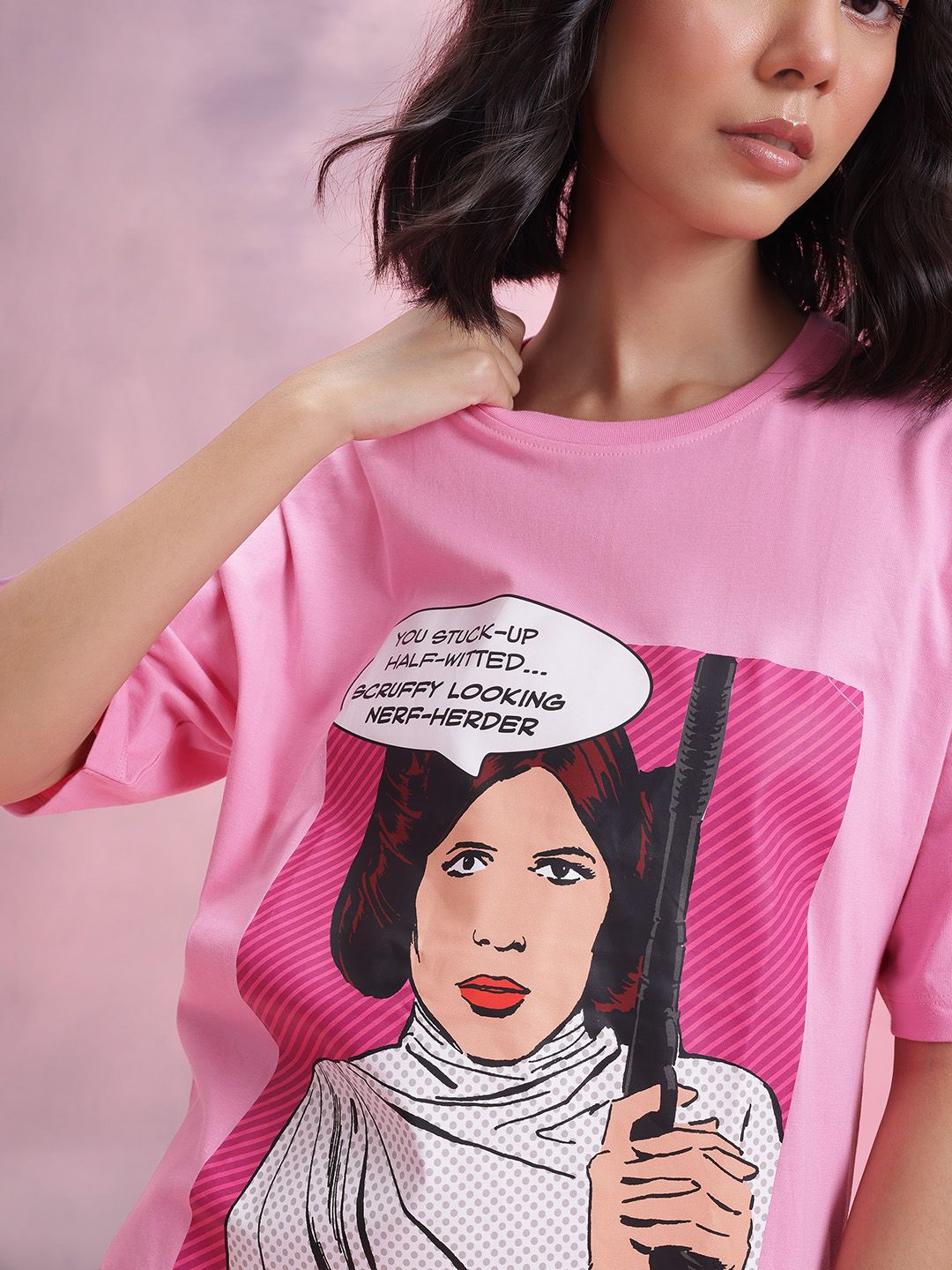 DressBerry Women Printed Drop-Shoulder Sleeves Pure Cotton Relaxed Fit T-shirt