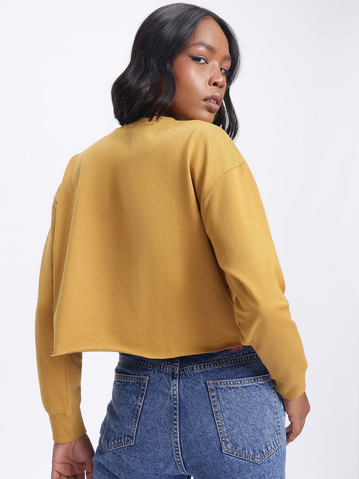 DressBerry Graphic Printed Crop Sweatshirt