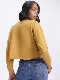 DressBerry Graphic Printed Crop Sweatshirt