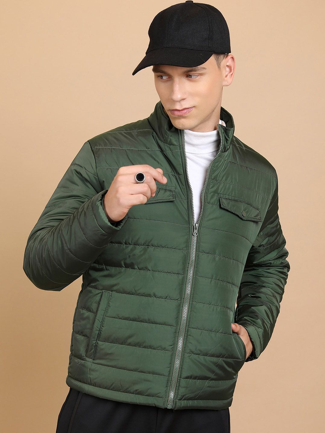 HIGHLANDER Mock Collar Puffer Jacket