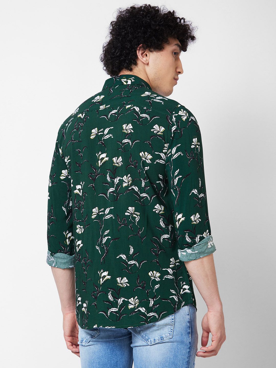 SPYKAR Floral Printed Cotton Casual Shirt
