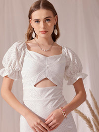 STREET 9 Sweetheart Neck Flutter Sleeve Sheath Dress
