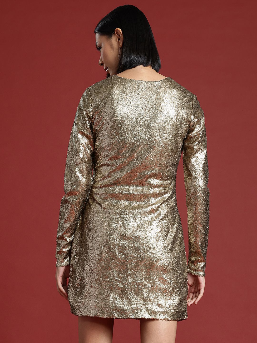 all about you Sequin Embellished Sheath Mini Dress