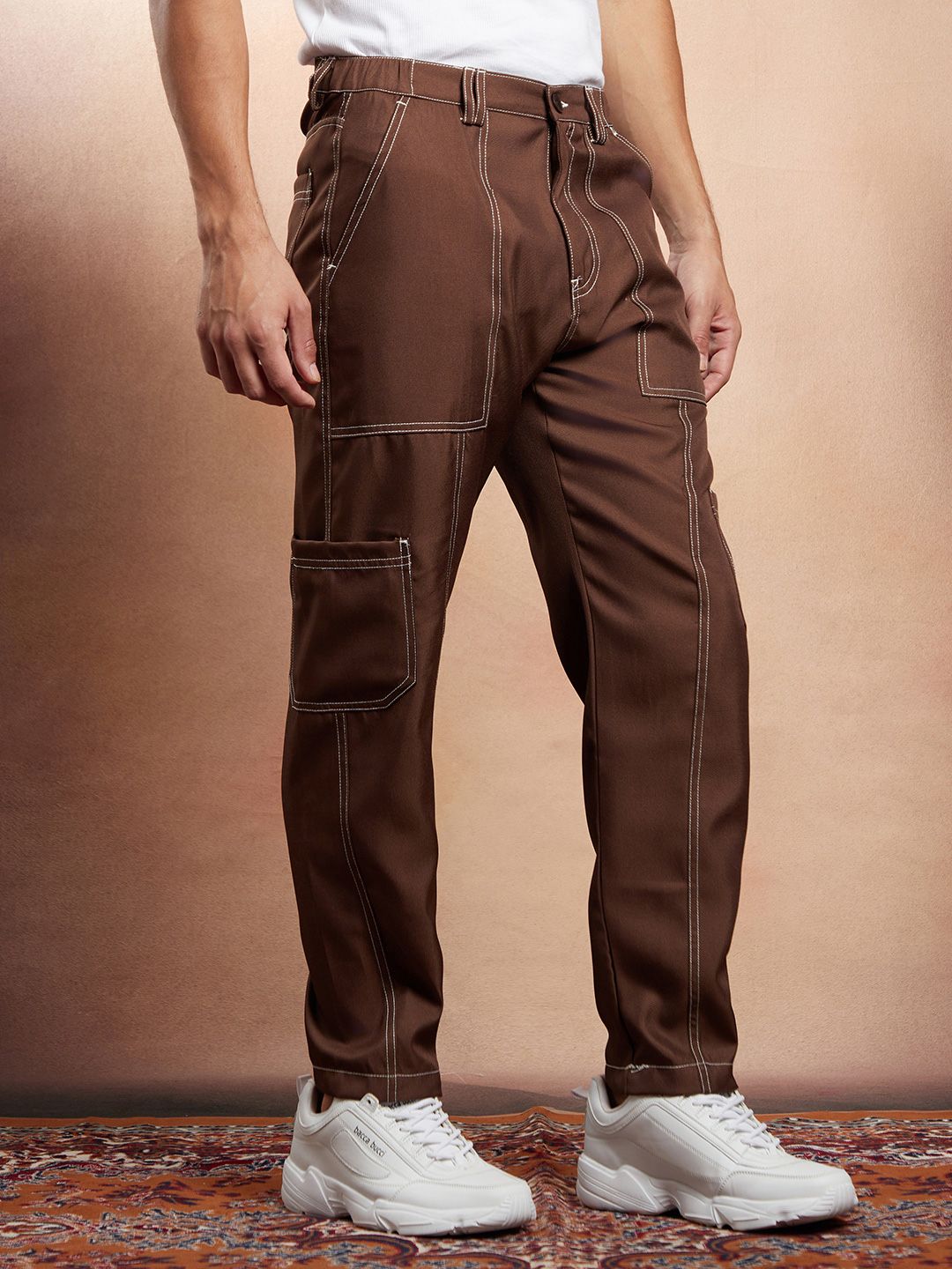 Campus Sutra Men Solid Comfort Trousers