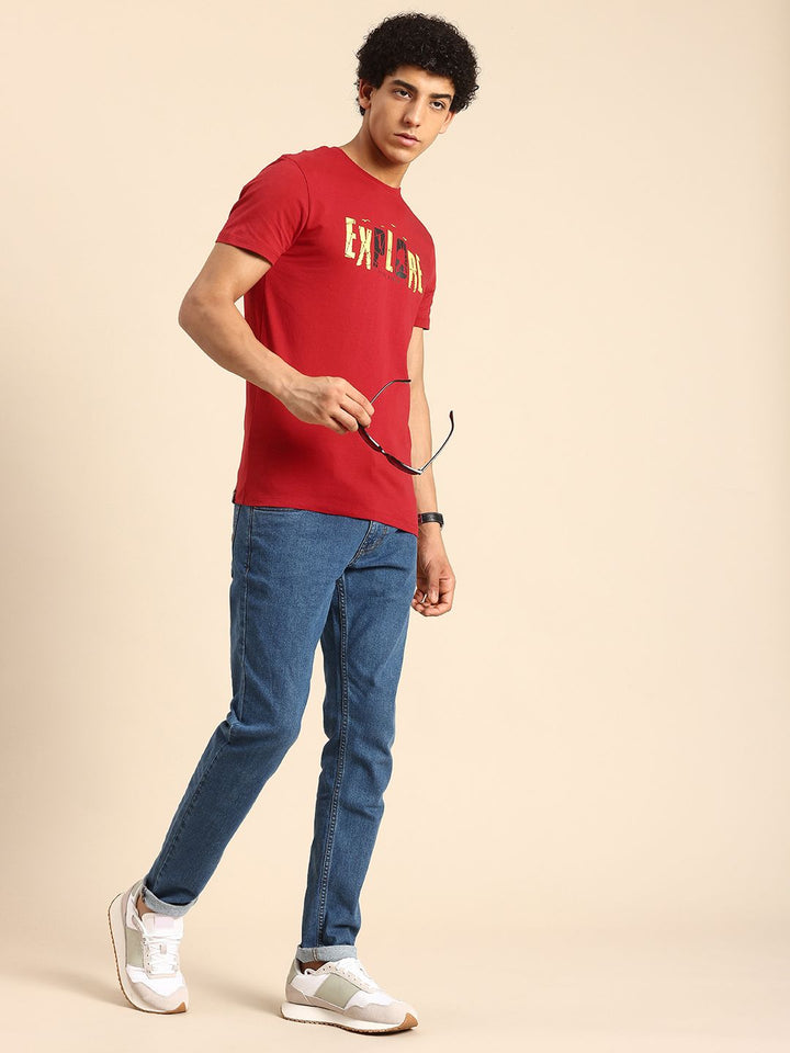 Being Human Typography Printed Pure Cotton T-shirt