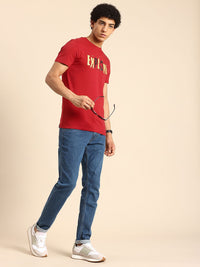 Being Human Typography Printed Pure Cotton T-shirt