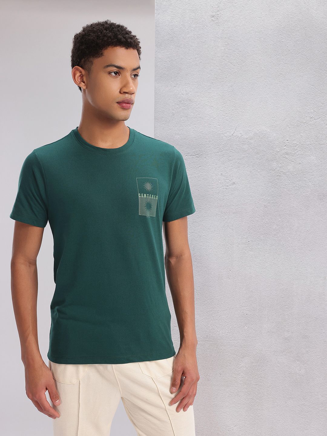 HRX by Hrithik Roshan Solid Round Neck Short Sleeves Yoga T-shirt