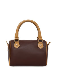Berrylush Brown Structured Handheld Bag