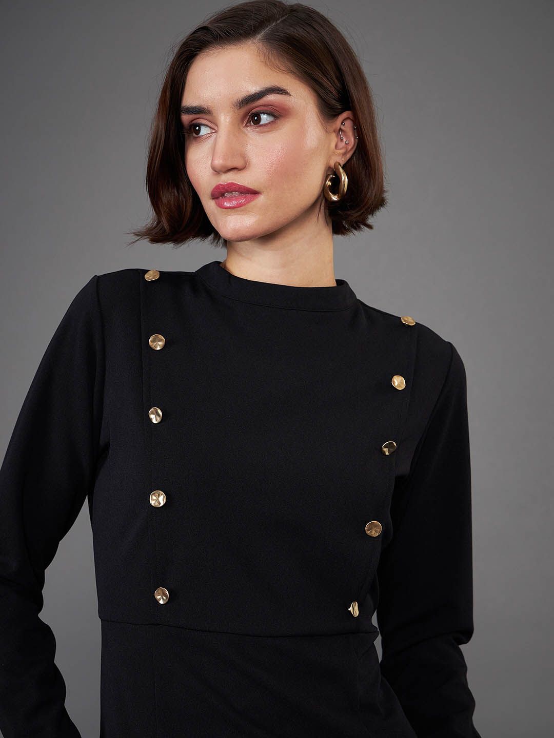 SASSAFRAS worklyf High Neck Sheath Dress