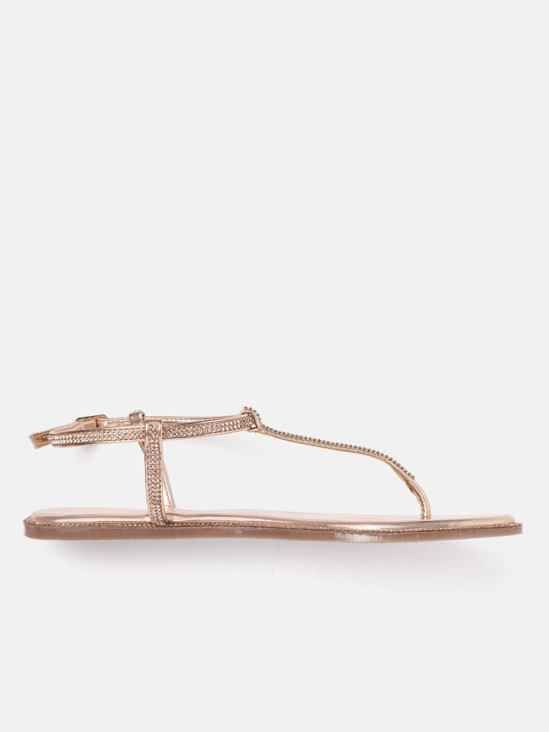 Lino Perros Embellished Party T-Strap Flats