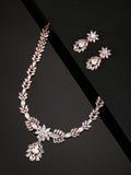 Priyaasi Rose Gold-Plated AD & CZ Studded Jewellery Set