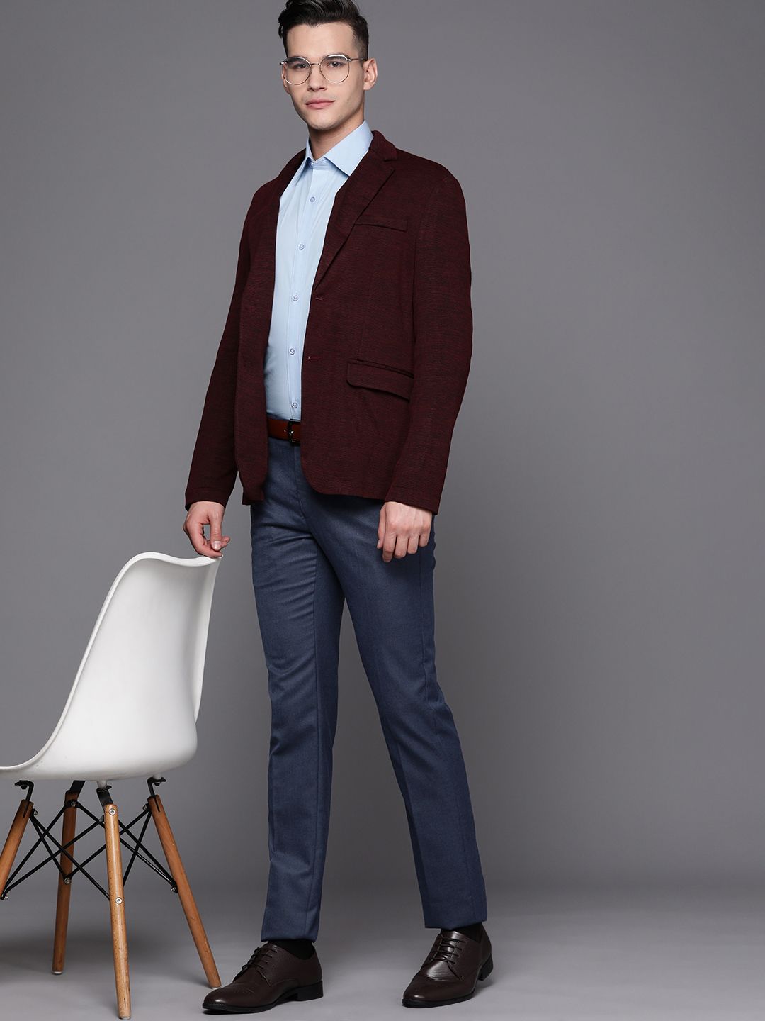 Raymond Men Solid Slim Fit Trousers