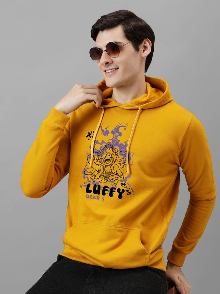 ADRO Men Printed Hooded Pullover Sweatshirt