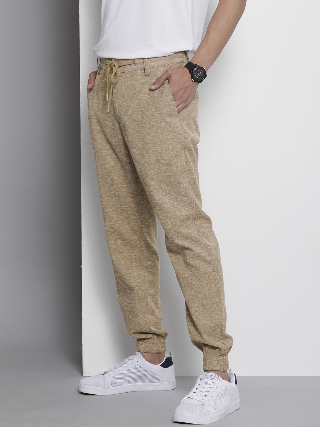 The Indian Garage Co Men Slim Fit Joggers Trousers