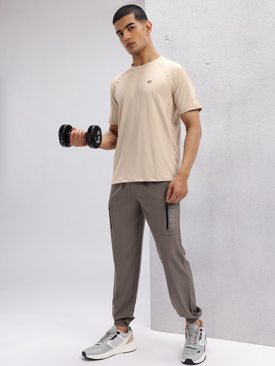 HRX by Hrithik Roshan Mesh Panel Back Rapid-Dry Training T-shirt