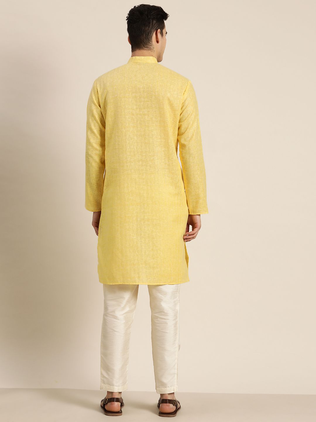 SOJANYA Checked Cotton Linen Kurta