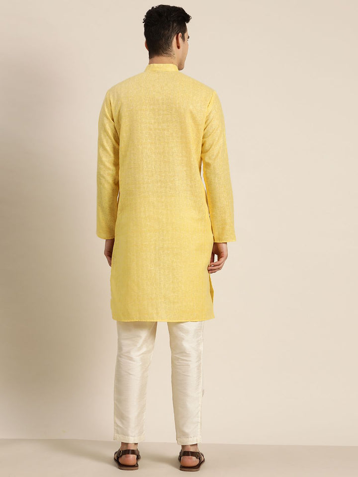 SOJANYA Checked Cotton Linen Kurta
