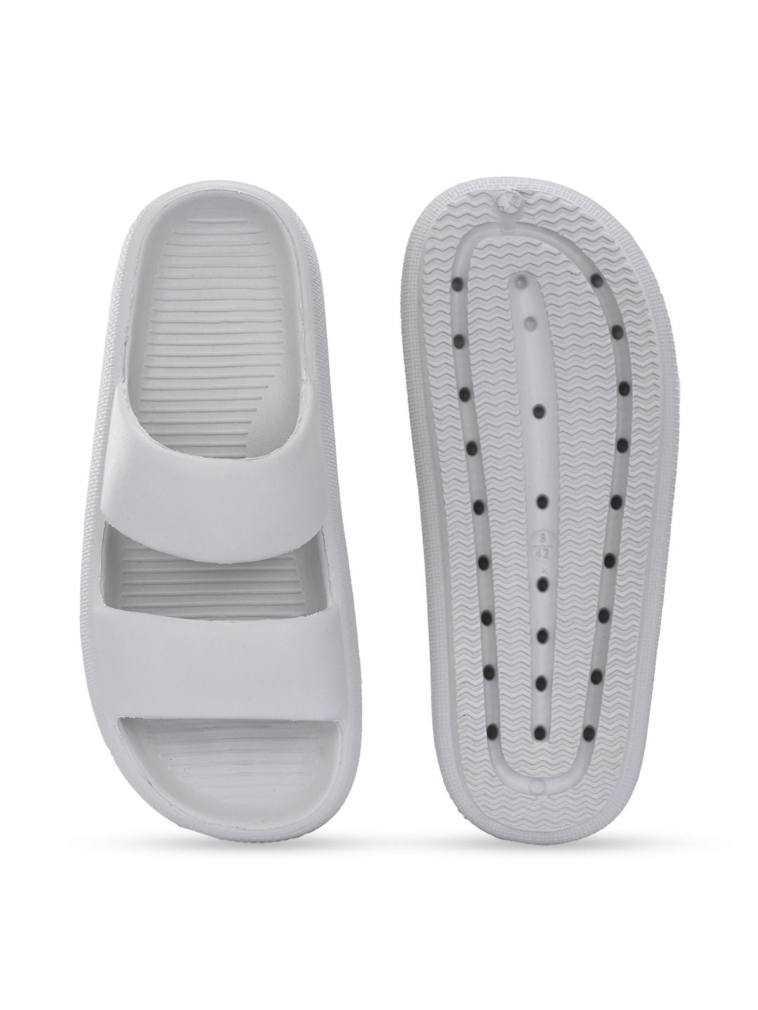 HRX by Hrithik Roshan Men Grey Rubber Sliders