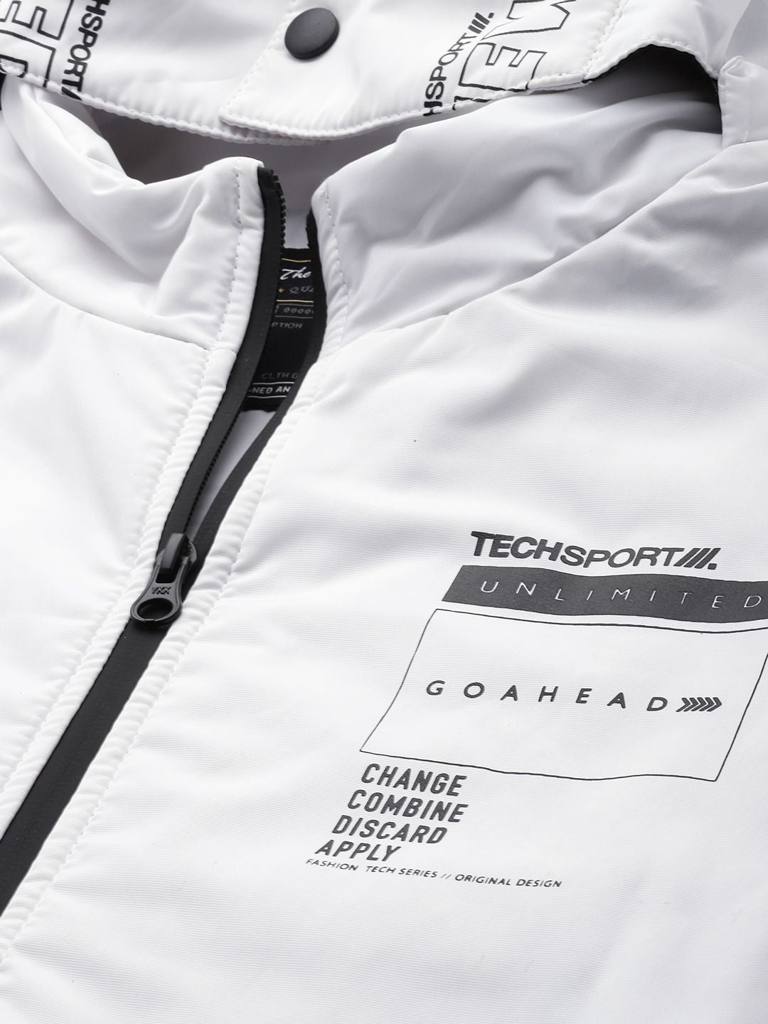 The Indian Garage Co Men Zip-Front Bomber Jacket with Detachable Hood