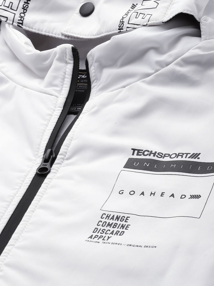 The Indian Garage Co Men Zip-Front Bomber Jacket with Detachable Hood
