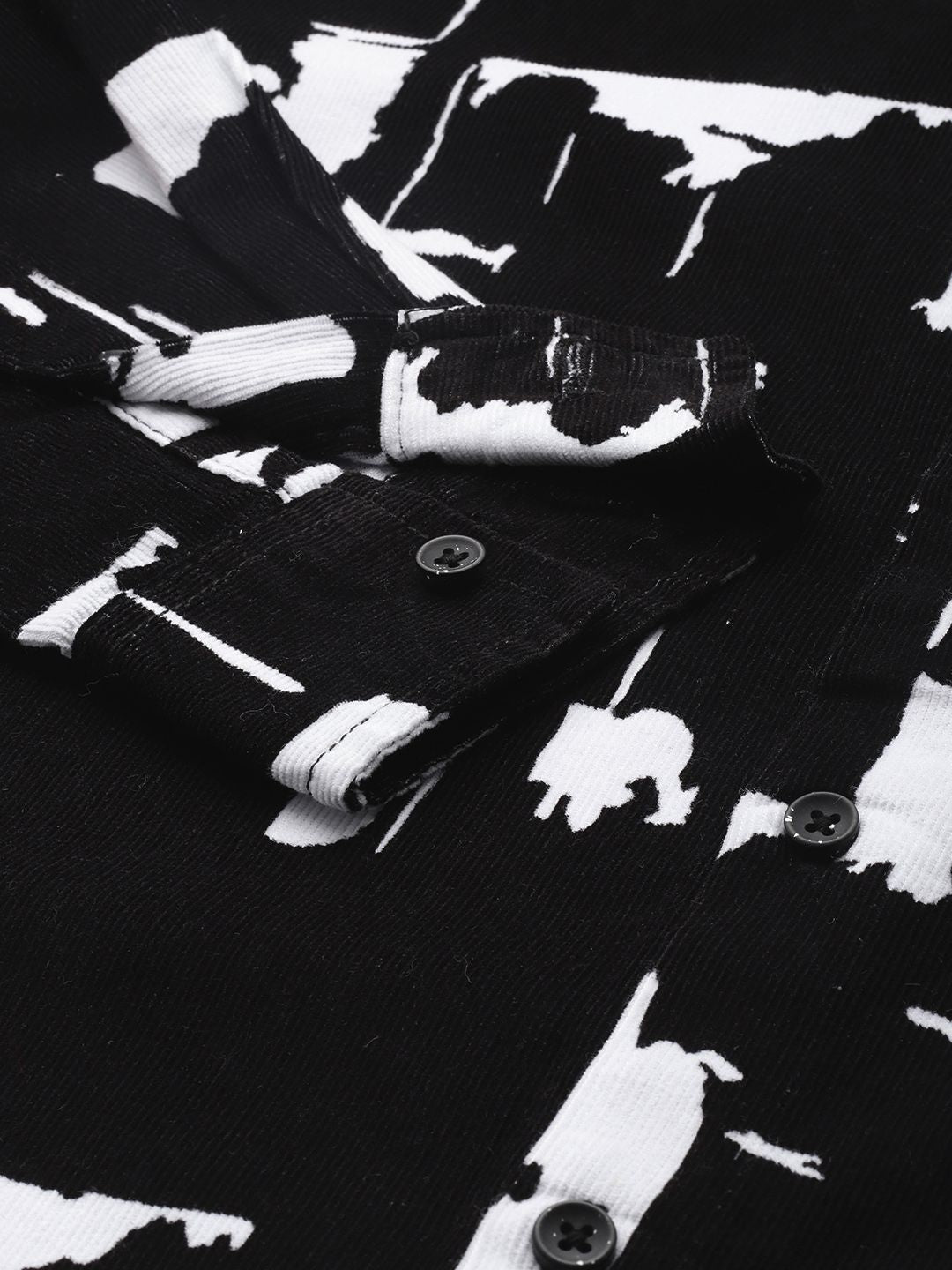 The Indian Garage Co Pure Cotton Abstract Printed Corduroy Shirt